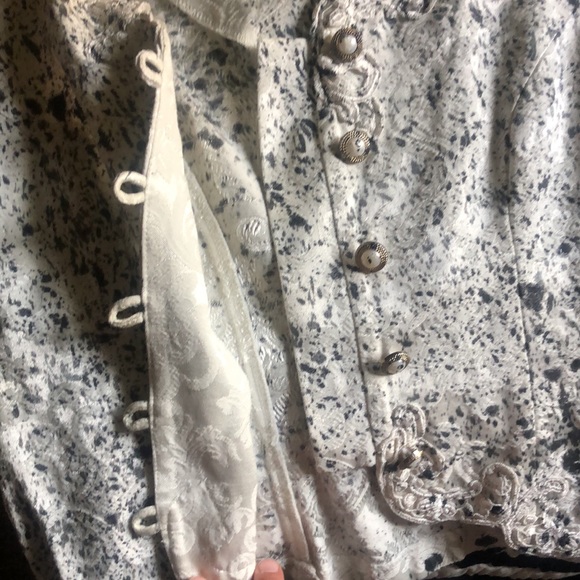 Retro 80s Up-cycled Splatter Paint Jacket Size 10 - Picture 11 of 16